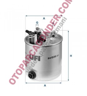 YAKIT FİLTRESİ KAPALI TİP NISSAN QASHQAI 1.5L Dci K9K J10DE 06-13 / RENAULT KOLE